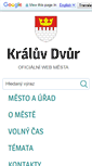 Mobile Screenshot of kraluv-dvur.cz