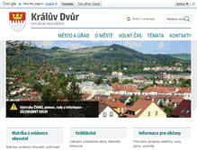Tablet Screenshot of kraluv-dvur.cz